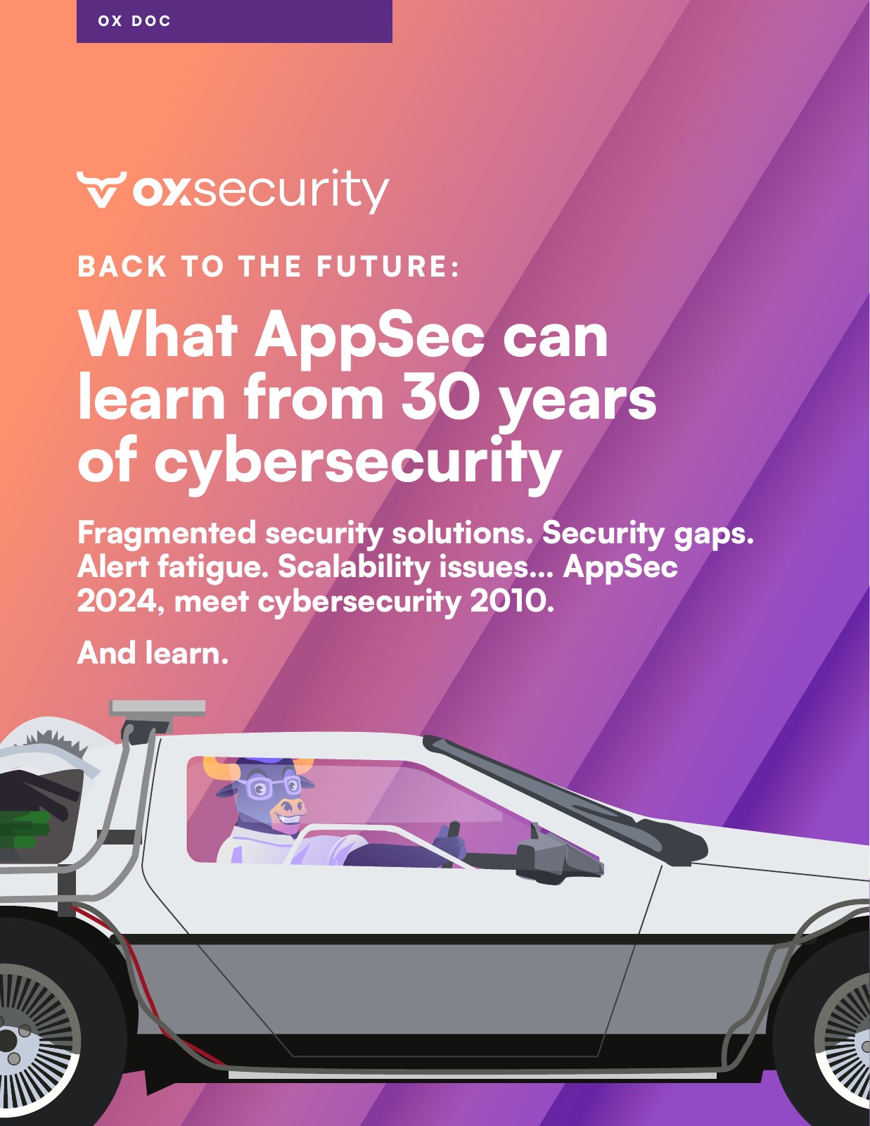 Cover of OX Security Back to the Future AppSec report